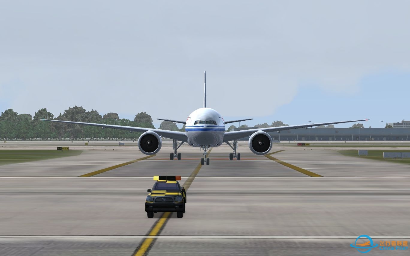 【FSX】【PMDG777-300ER】ZSPD最终进近+着陆-3002 