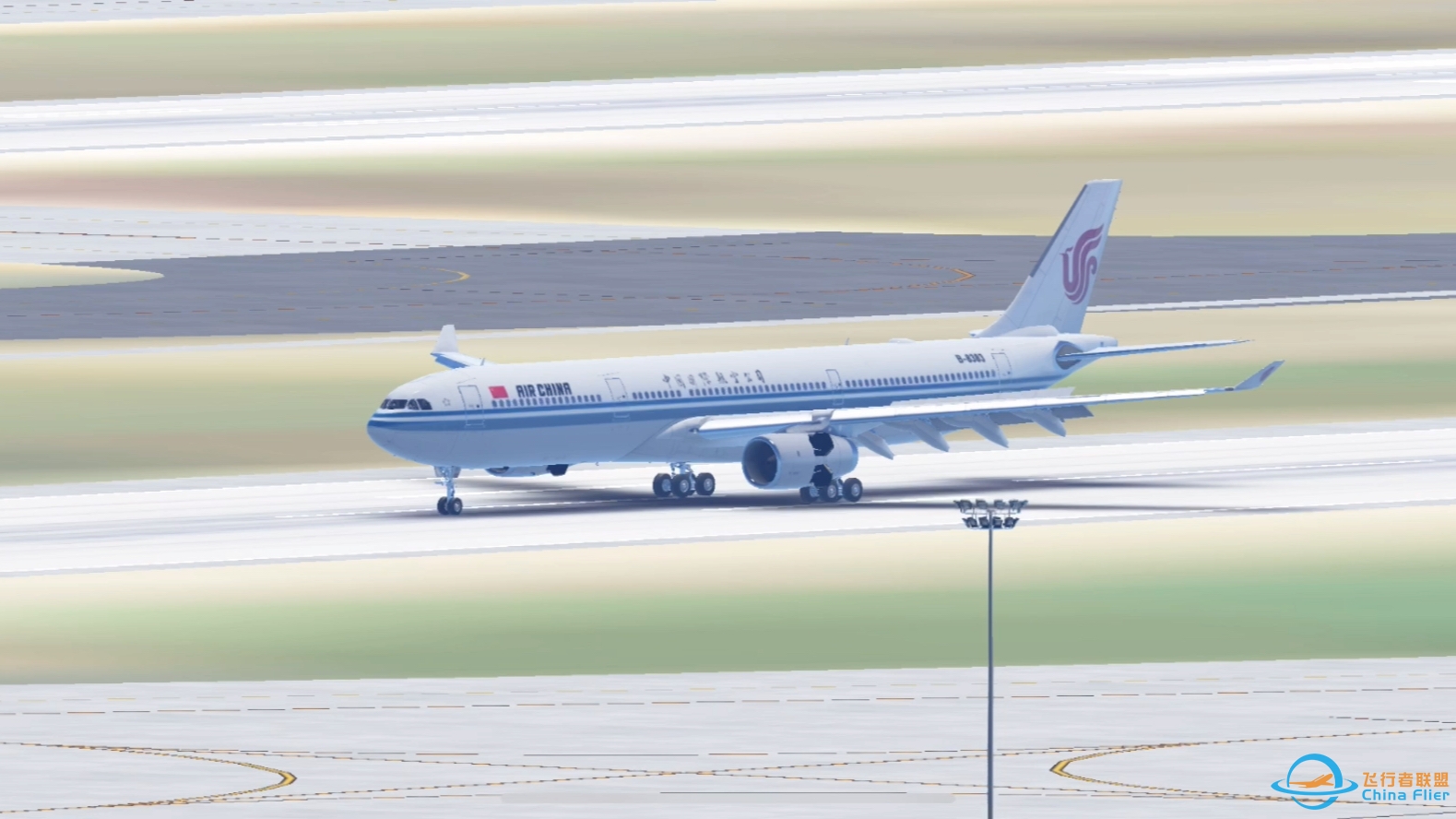 【infinite flight】国航A330到港(机场视角)-556 