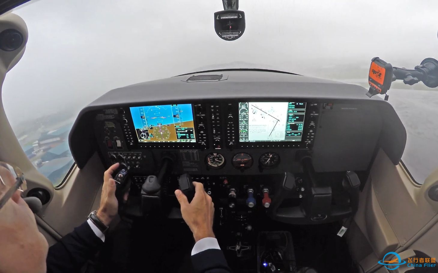【第一视角飞行】塞斯纳Cessna 182T - 恶劣天气下起降飞行-976 