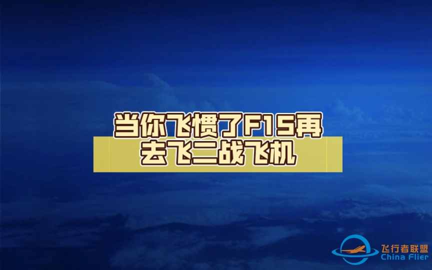 【Aerofly】当你飞惯了F15再去飞二战飞机-8422 