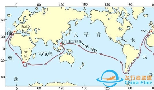 麦哲伦航海路线图-5258 