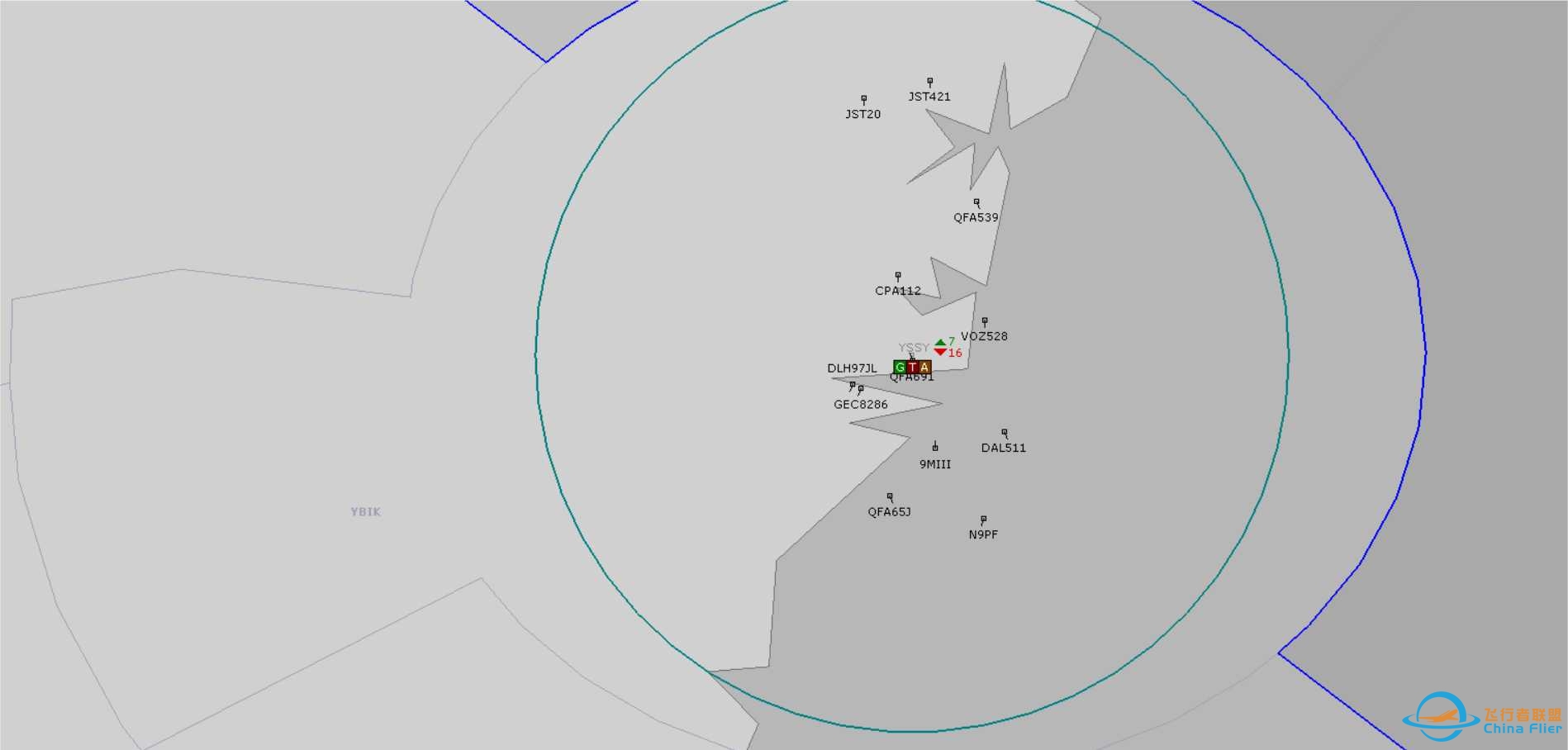 VATSIM YBBN-YSSY-7653 