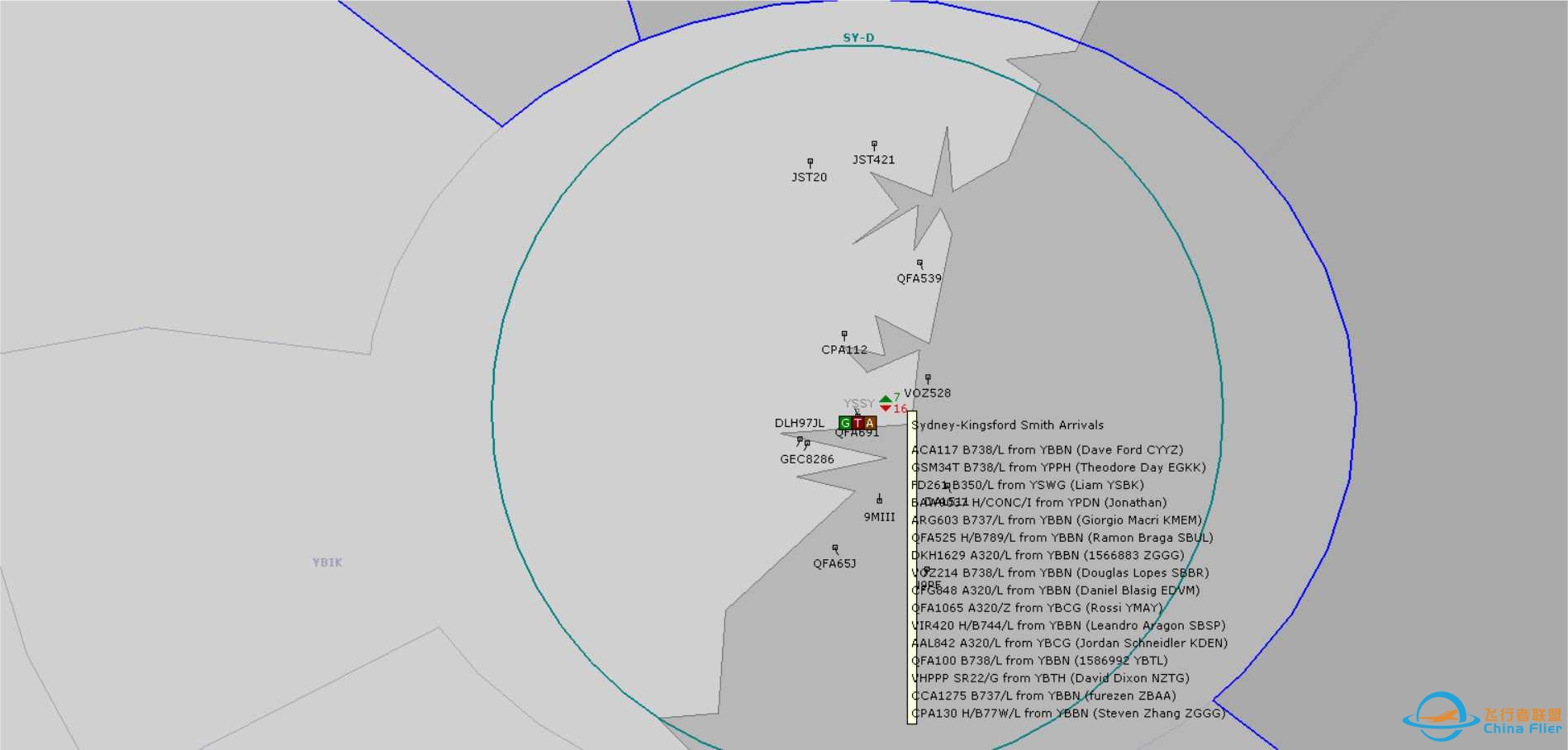 VATSIM YBBN-YSSY-621 