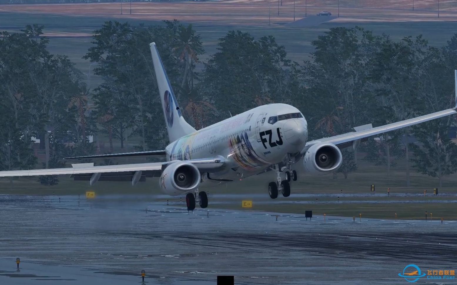 X-Plane12极端天气不复飞的重着陆-7929 