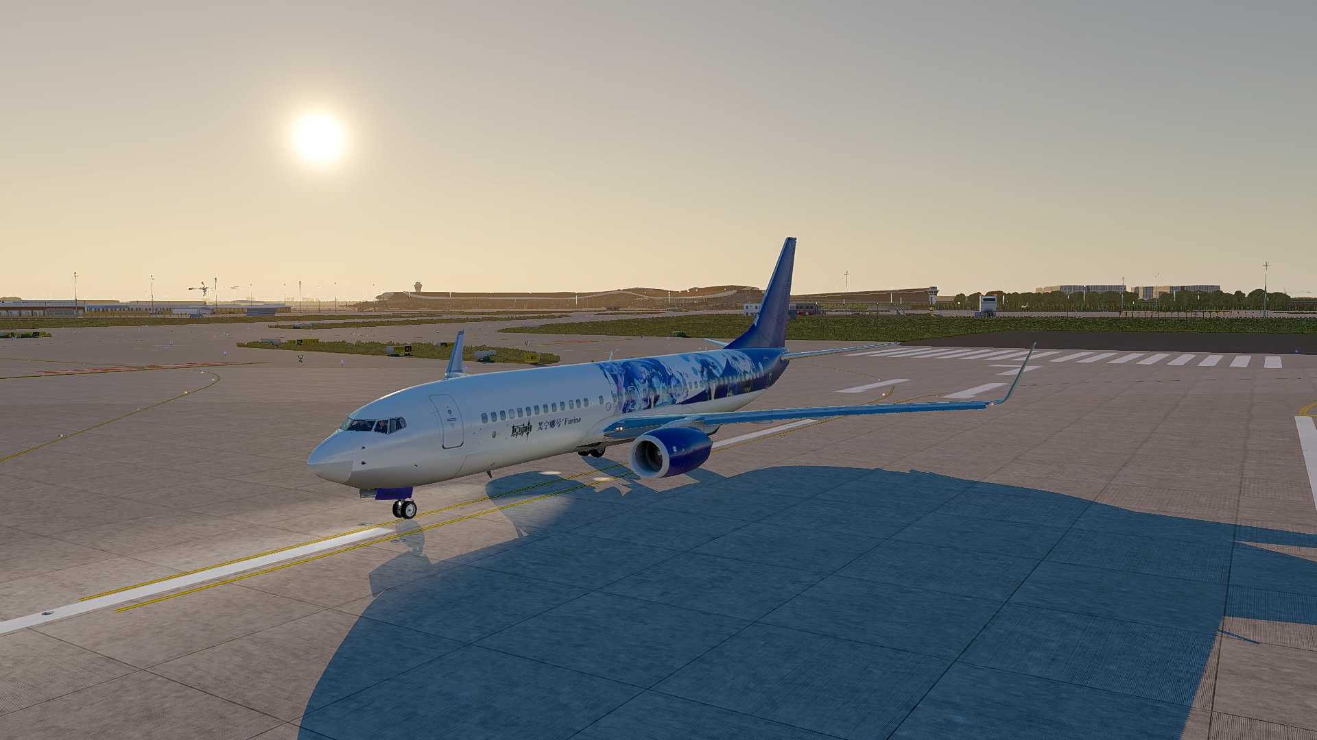 【X-Plane 11】ZBAD-ZYHB B737原神芙宁娜涂装试飞-9153 