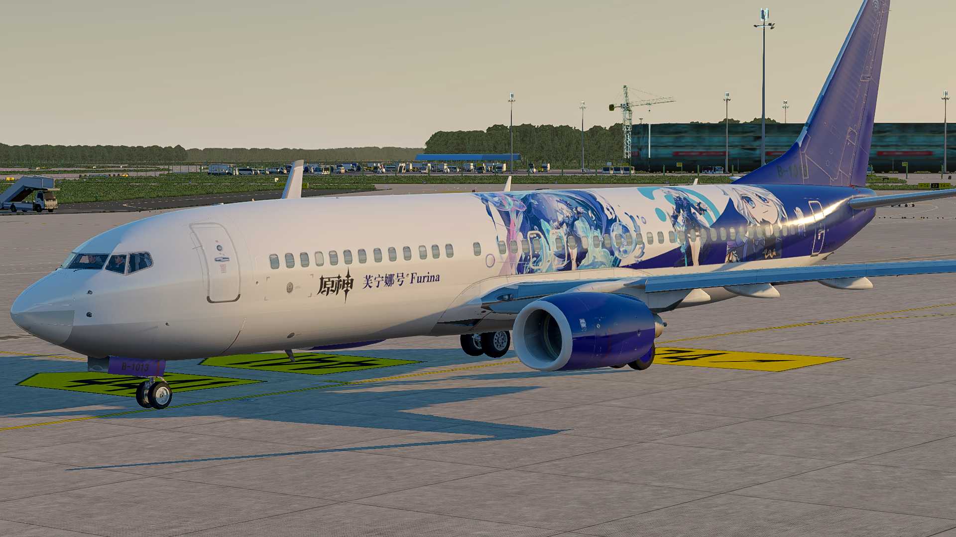 【X-Plane 11】ZBAD-ZYHB B737原神芙宁娜涂装试飞-1637 