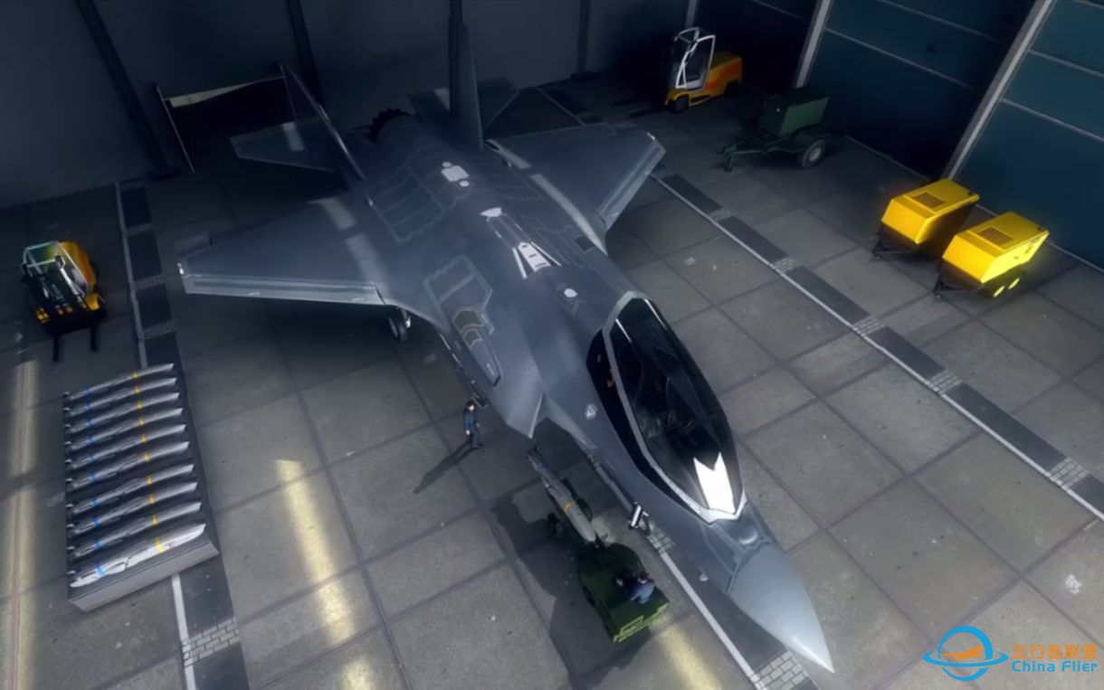 3D动画模拟现代战争，F35发射空地导弹，超清画质带你体验！-5390 