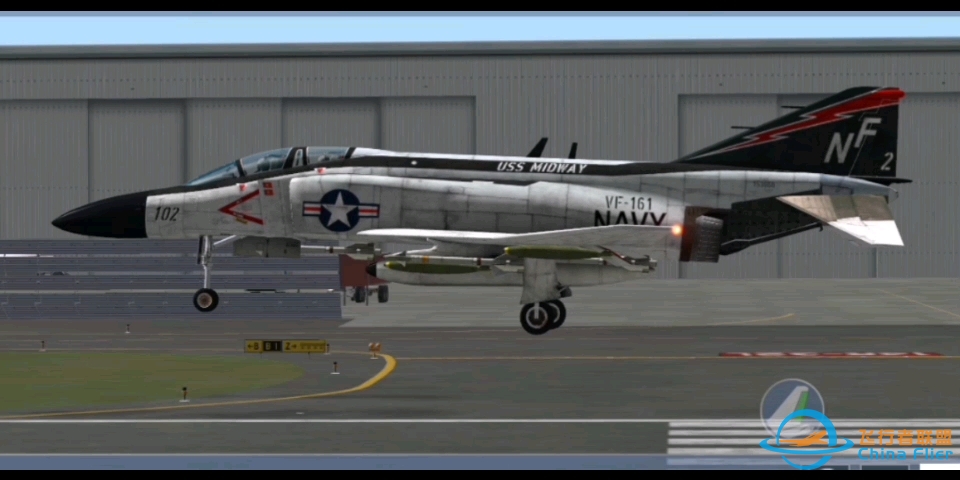 x-plane10 F4轻着陆演示-4067 