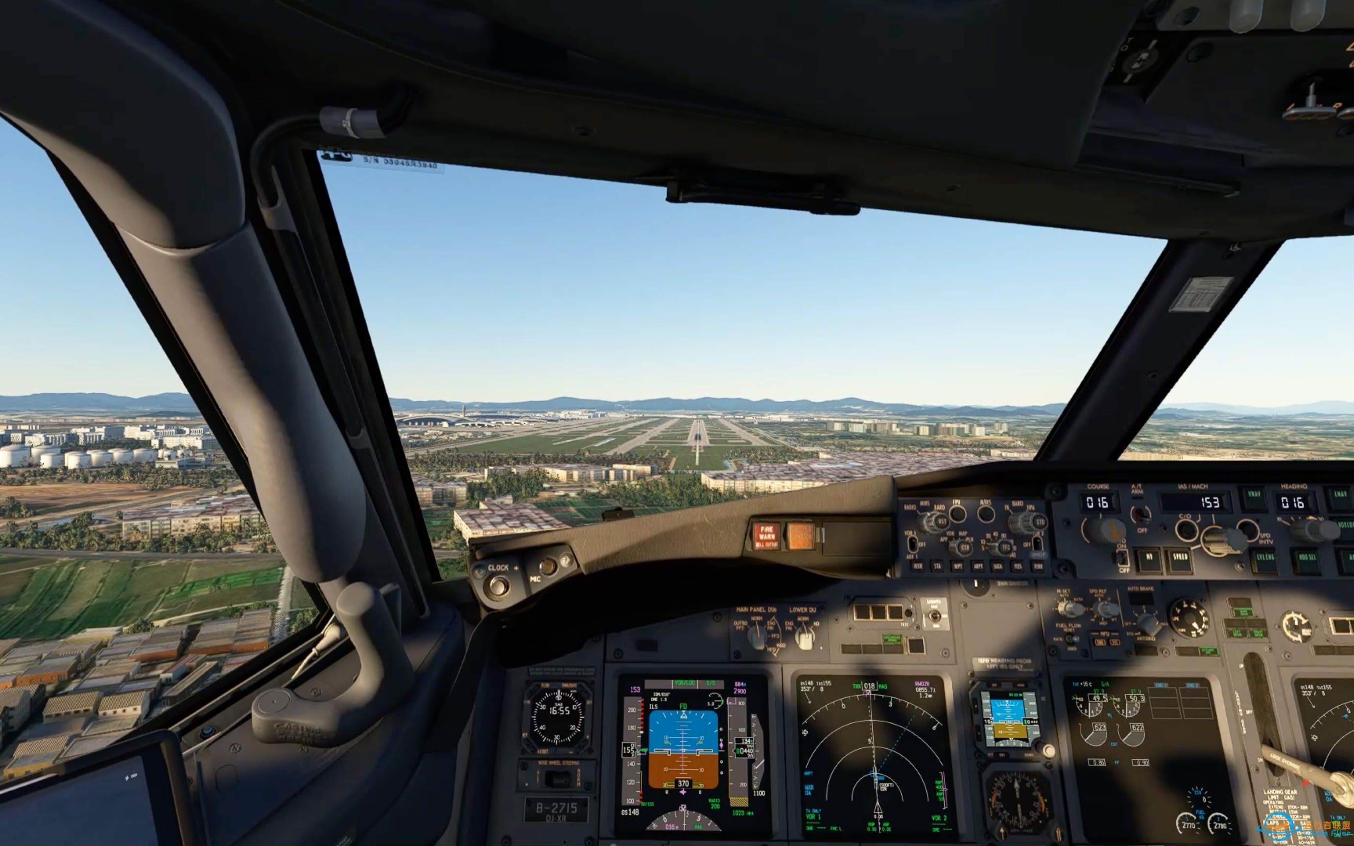 模拟飞行2020 738 ZGGG Landing WF的地景很不错，就是优化实在难堪-3226 