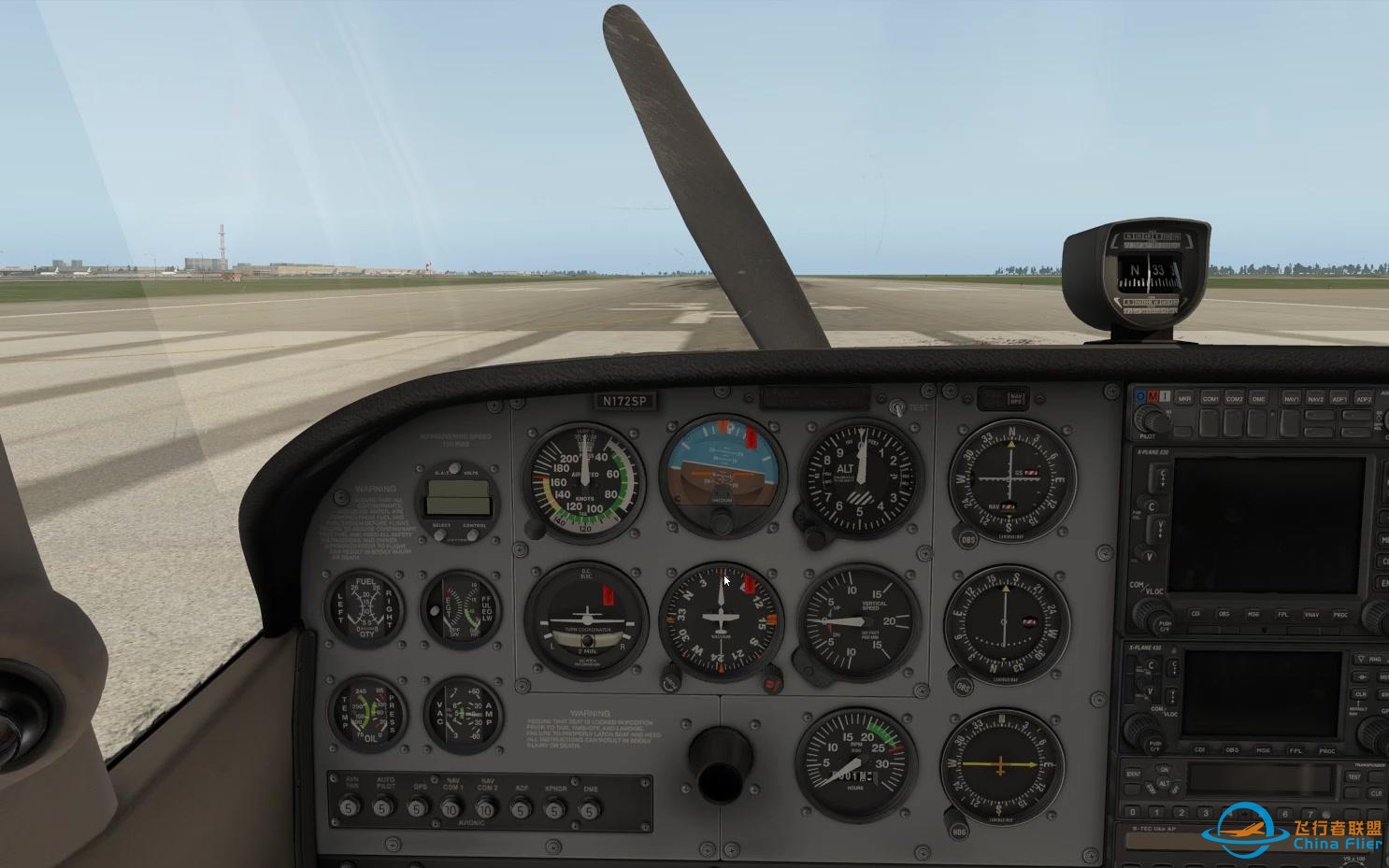 X-plane 11 塞斯纳 Cessna172 新手冷仓启动教学-3490 