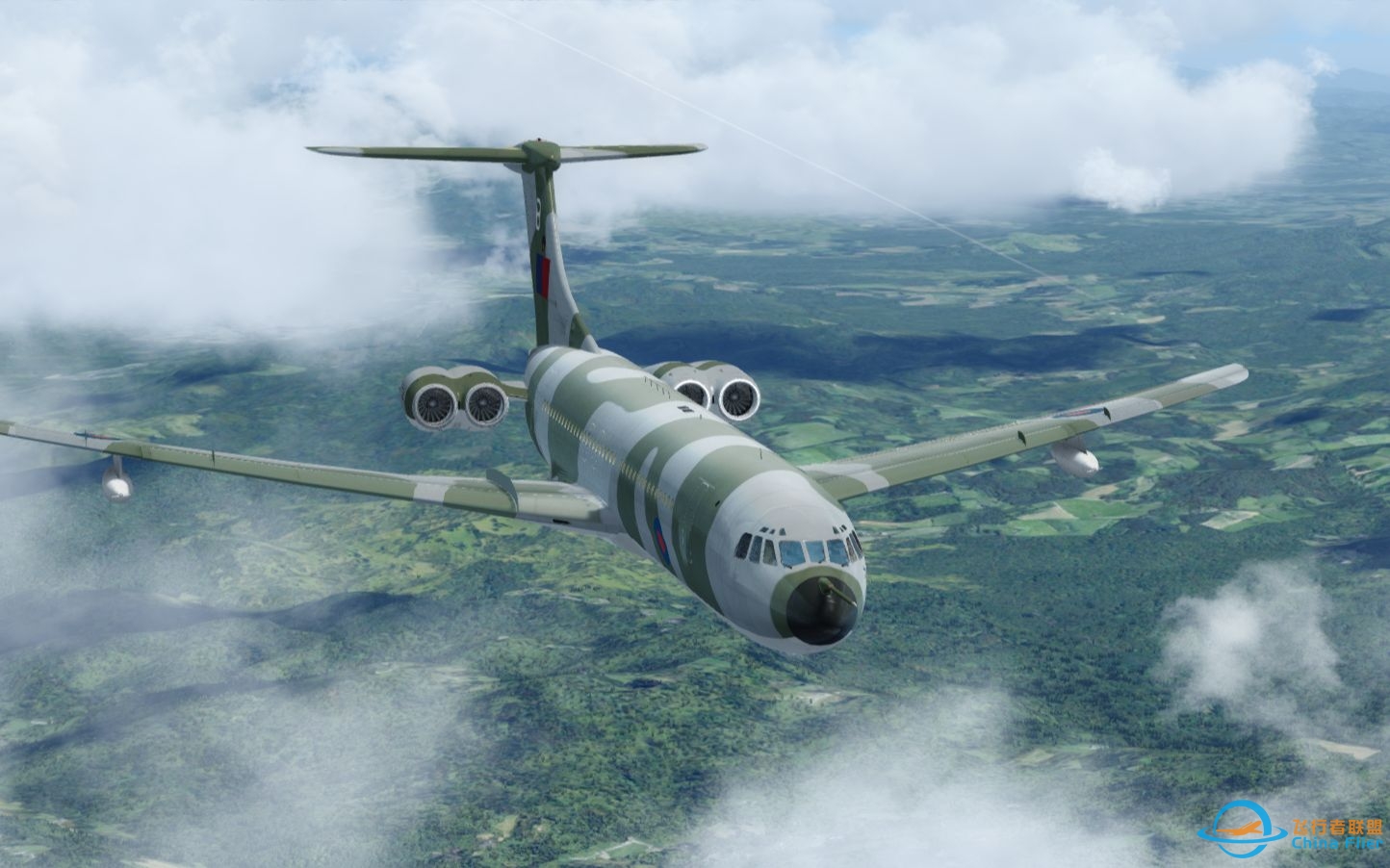 【Prepar3D落地】英国皇家空军VC-10C1K加油运输机落地俄罗斯海参崴机场废弃的25R跑道-8474 