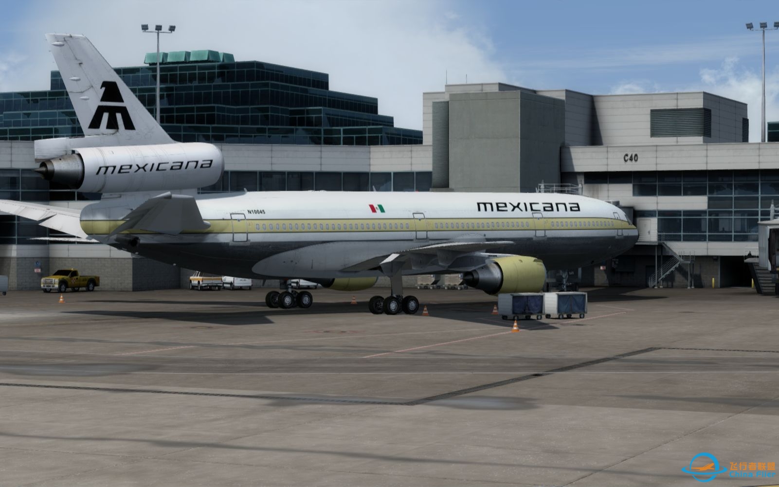 【Prepar3D落地】墨西哥航空（Mexicana）DC-10-10着陆美国丹佛机场-1476 