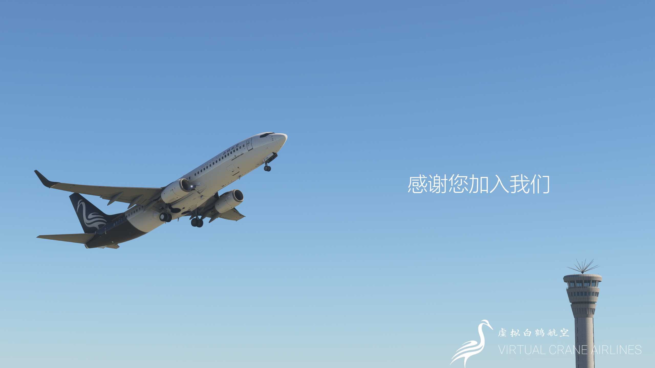 “翱翔云天，白鹤共舞”––虚拟白鹤航空-3008 