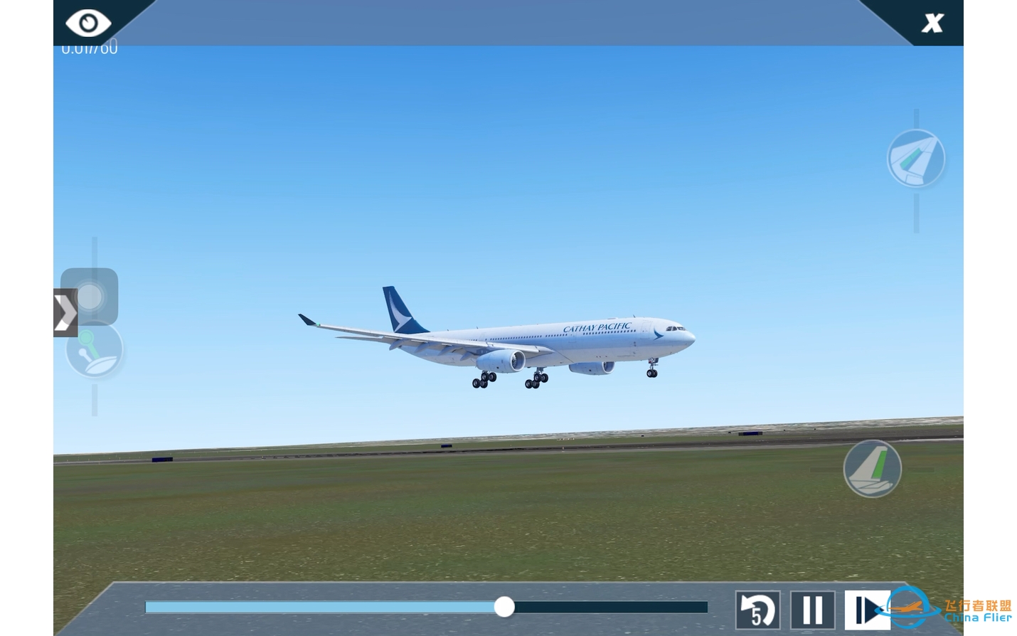 x-plane10: A330负仰角进近塔科马机场导致重着陆-7704 