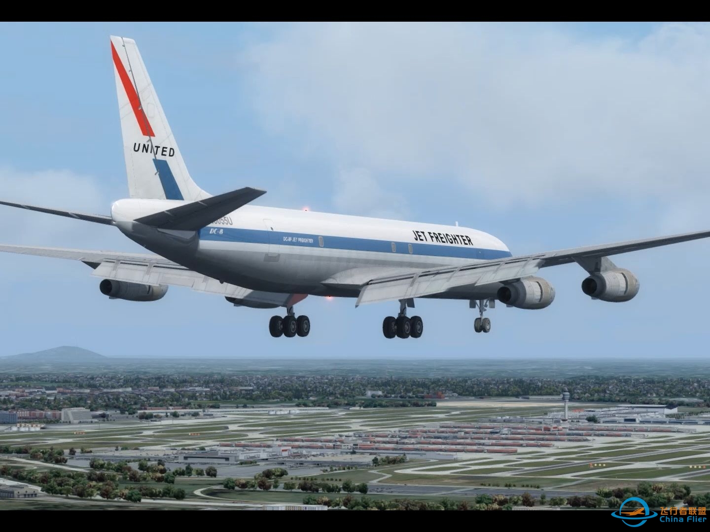 【Prepar3D落地】美国联合航空货运DC-8-50F落地亚特兰大机场-2979 
