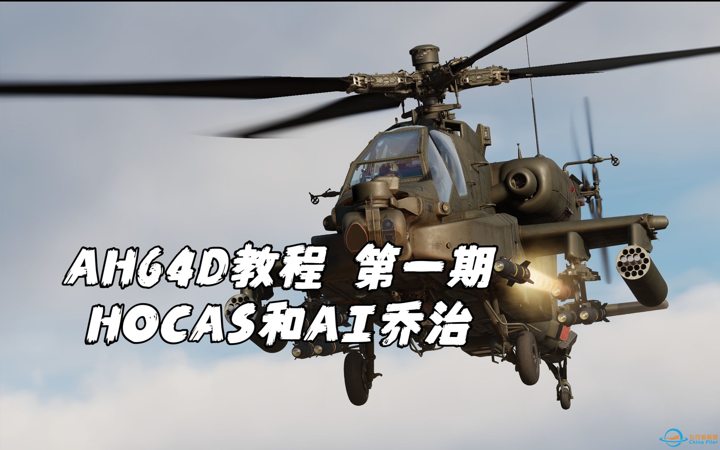 【DCS WORLD AH64D阿帕奇教程】第一期 前后座HOCAS介绍,键位绑定和AI乔治-6146 