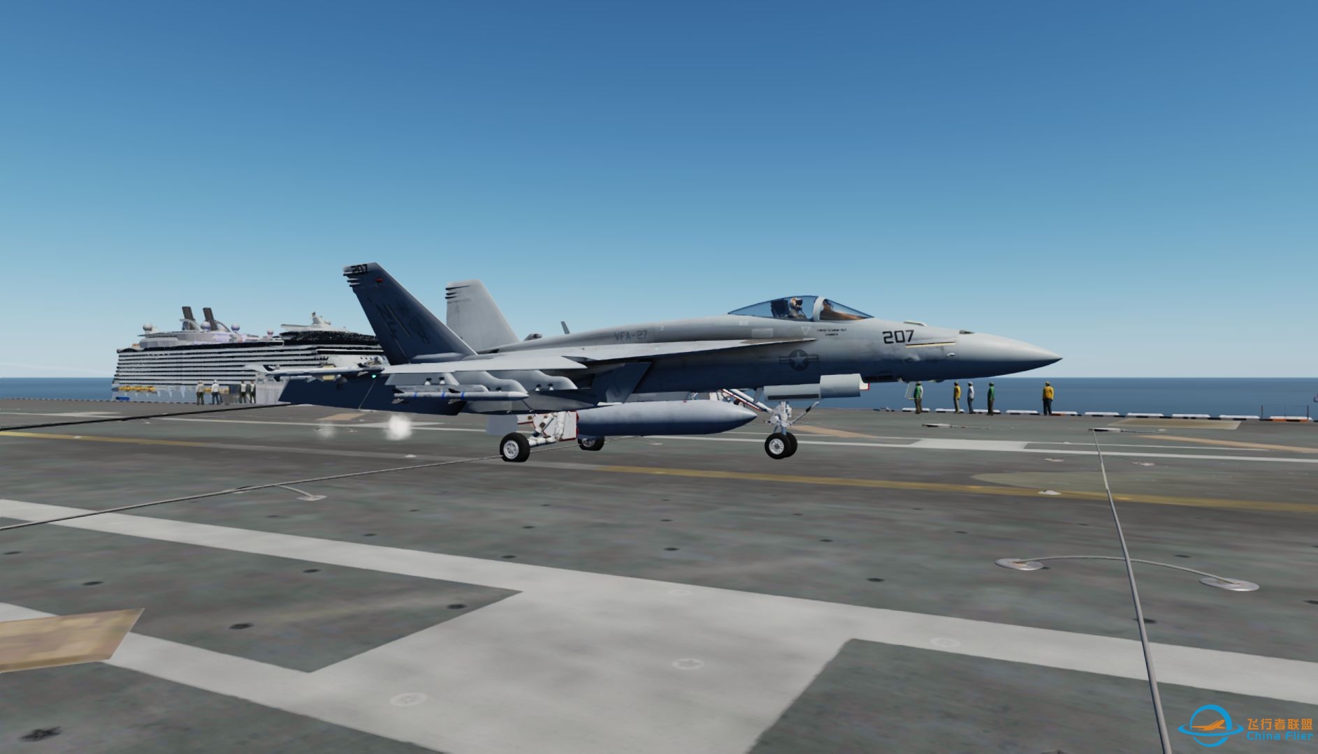 DCS WORLD F/A-18更新气动和飞控逻辑后的首次CASEⅠ和CASEⅢ航降-4157 