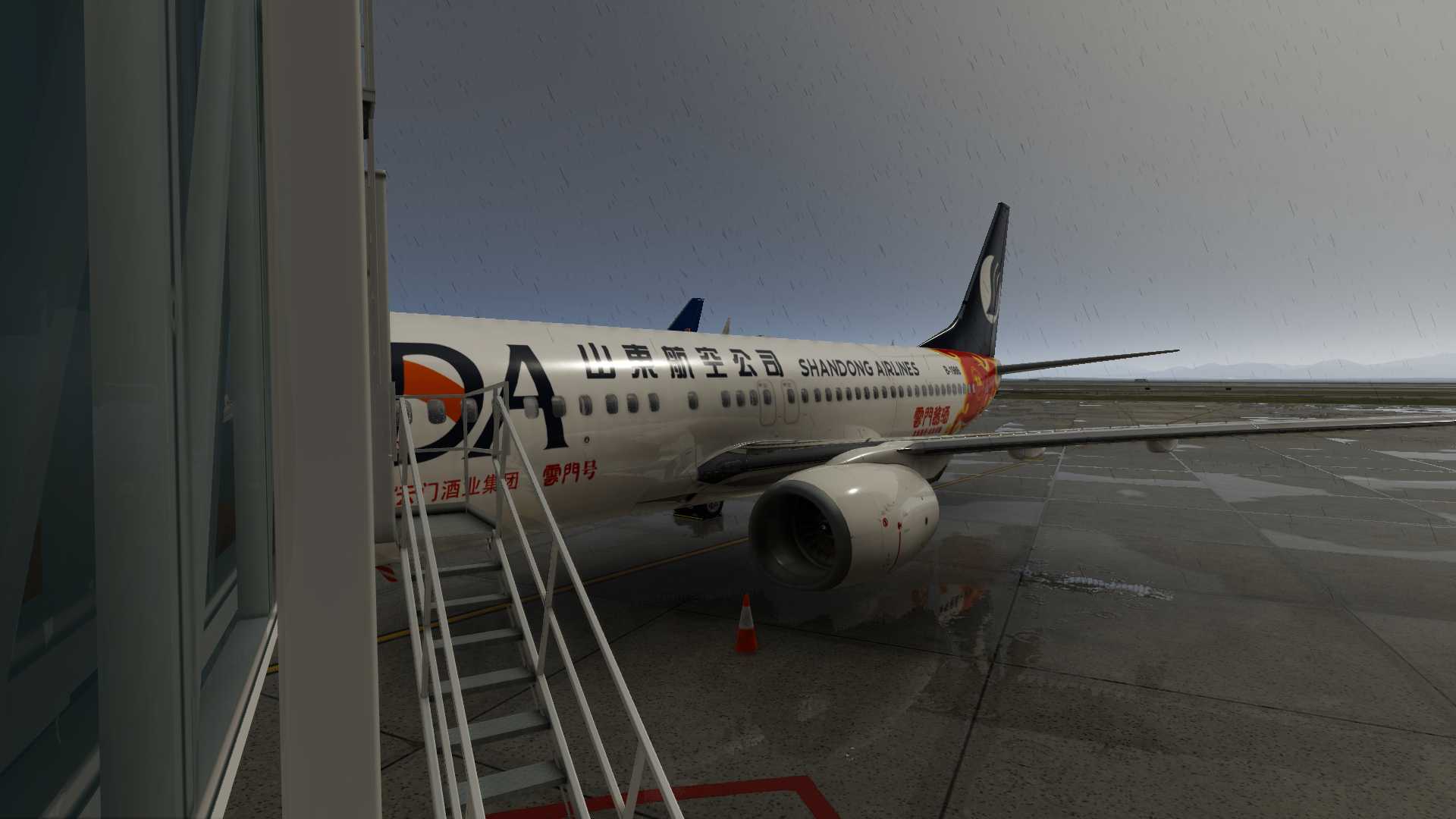 xplane12跑道积水效果太棒了-4356 