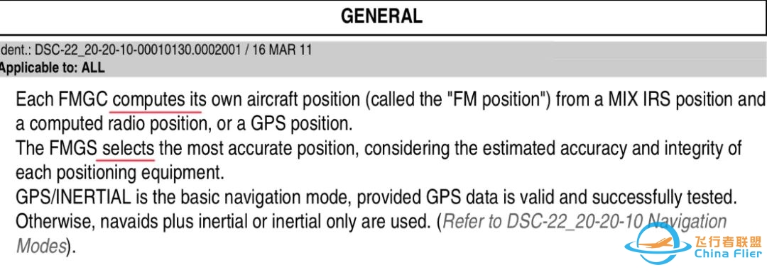 (勘误版)FCOM系统-飞行管理-飞机位置计算解读-842 