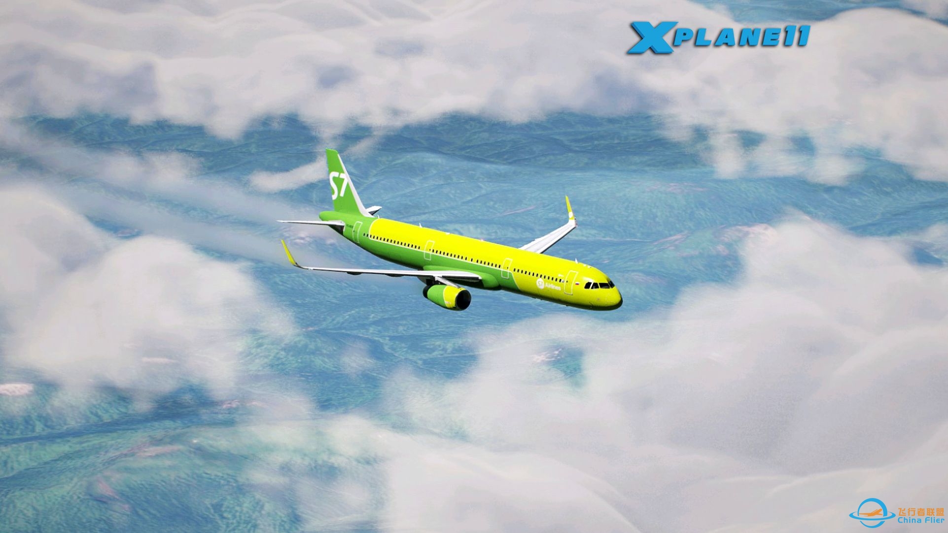 UNNT→UIII 西伯利亚绿皮机 A321 航线飞行 X-PLANE11-1874 