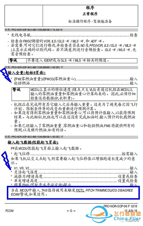 F/CTL PITCH TRIM/MCDU/CG DISAGREE警告信息的说明-259 