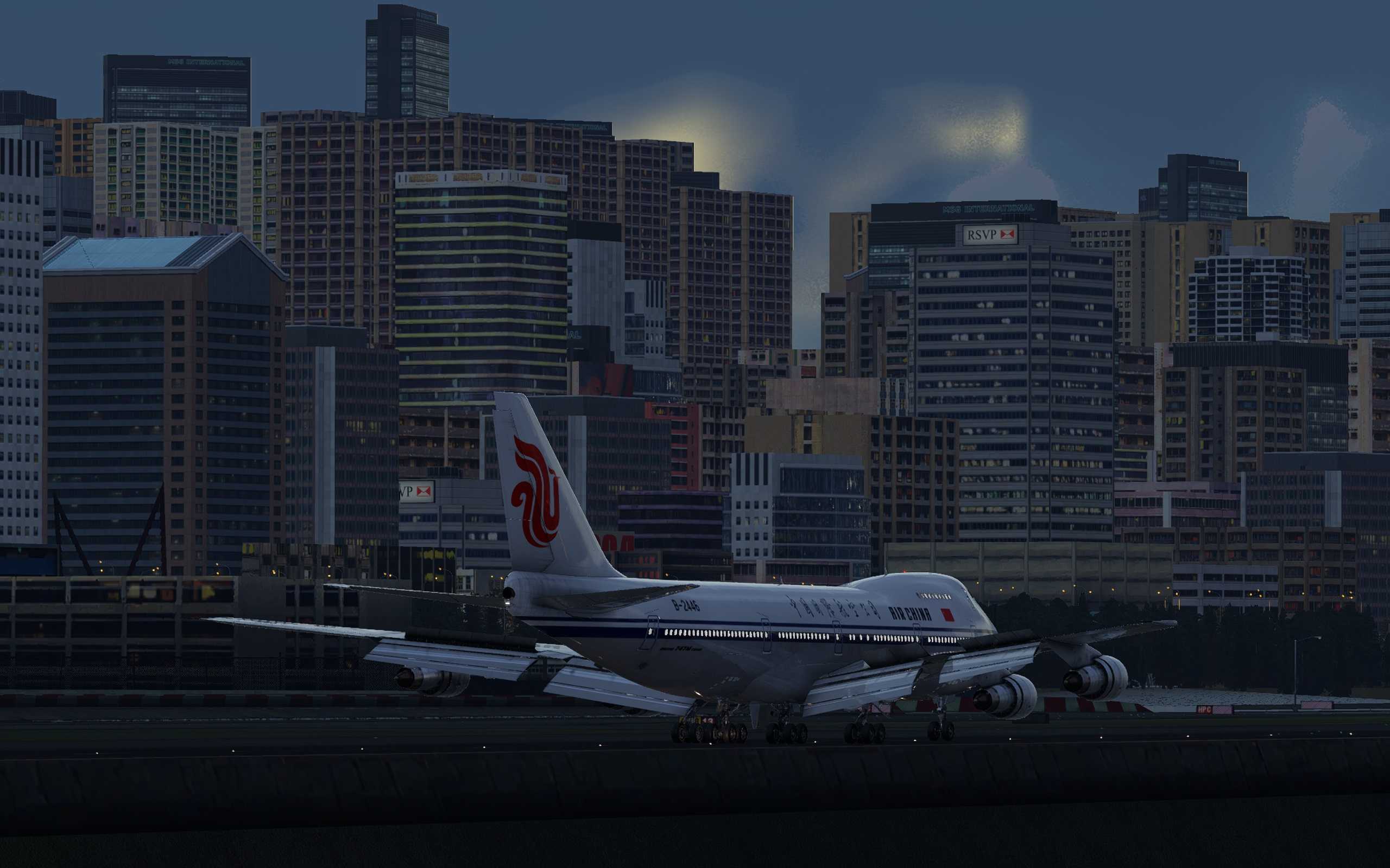 【x-plane12】新人第一帖，742降落老启德-4063 