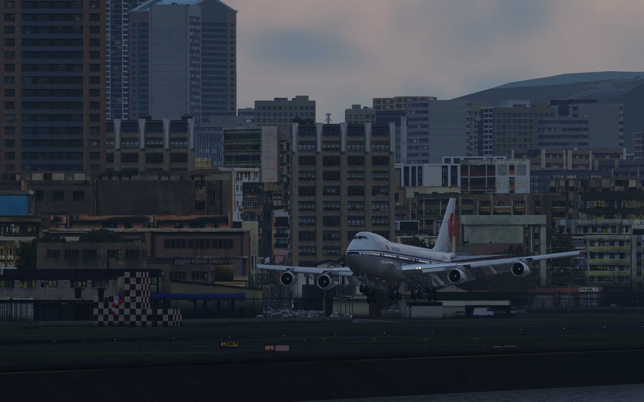 【x-plane12】新人第一帖，742降落老启德-5862 