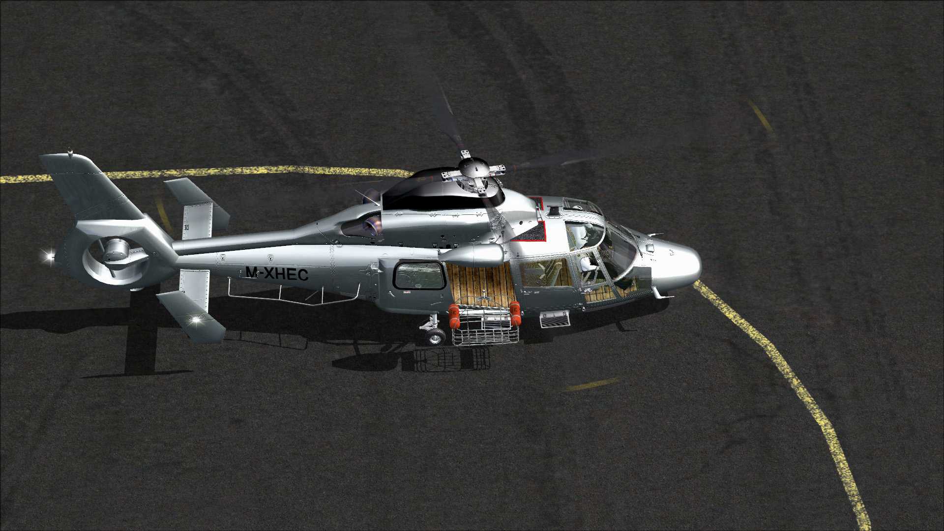 FSX 独一无二经典高亮反光银灰色涂装-3896 