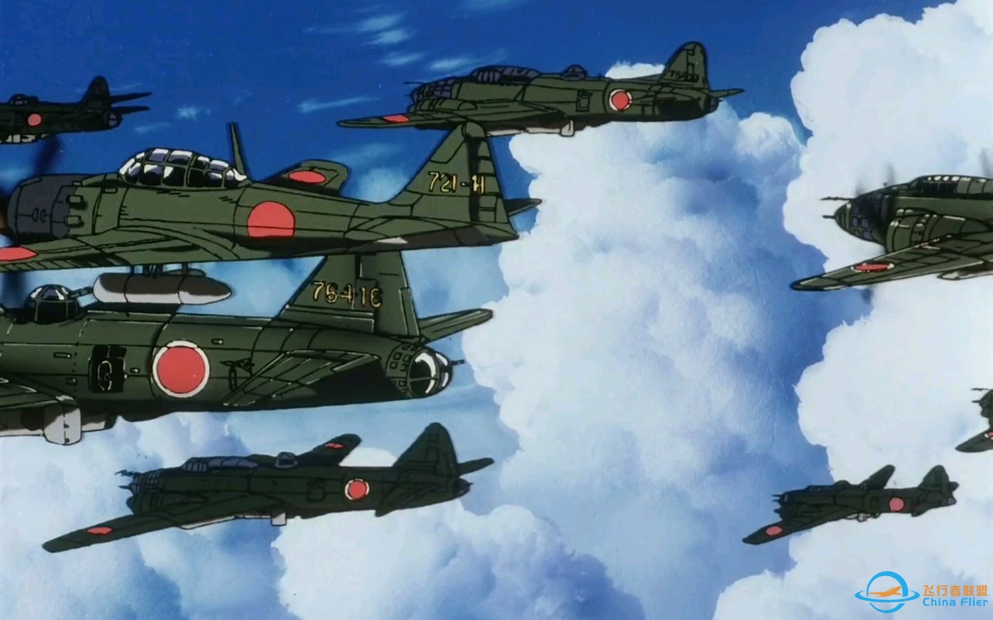 动漫中的2战空战（第4期）日本神风攻击美军航母-3919 