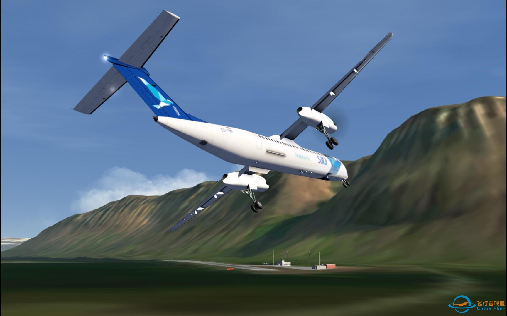 【Aerofly】超刺激的目视回转降落 冰岛伊萨菲厄泽机场RWY08盘旋进近-2147 