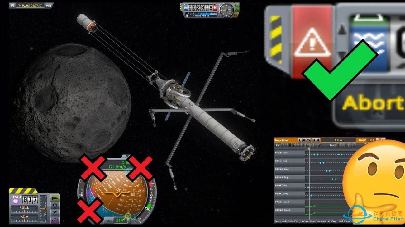 登月，但只用发射中止按钮 | 原版 + DLC 坎巴拉太空计划-9844 