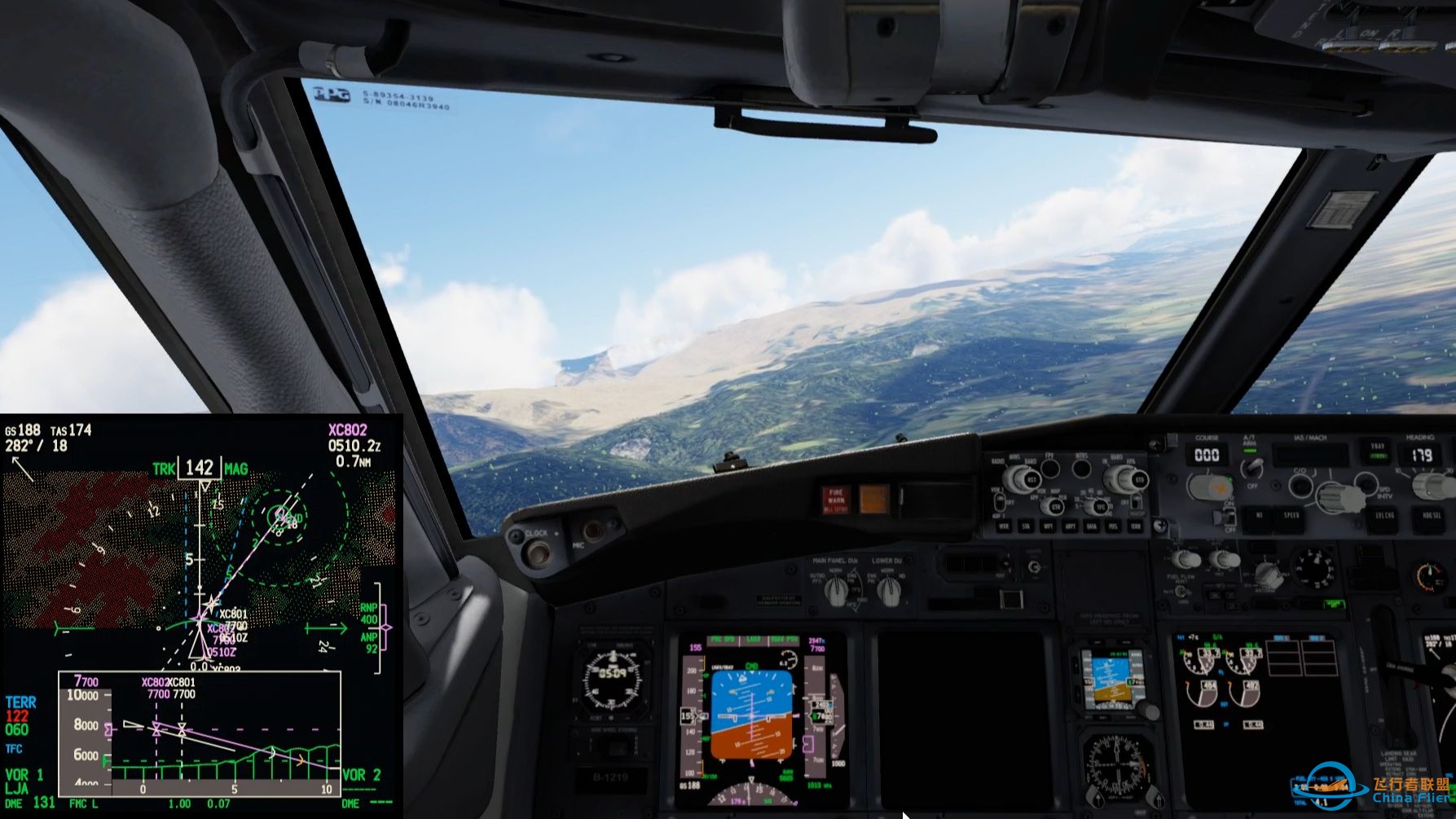 【P3Dv5】PMDG B737-89L 西昌青山机场ZUXC 18号 （通过打点代替的虚假）RNP AR进近-4288 