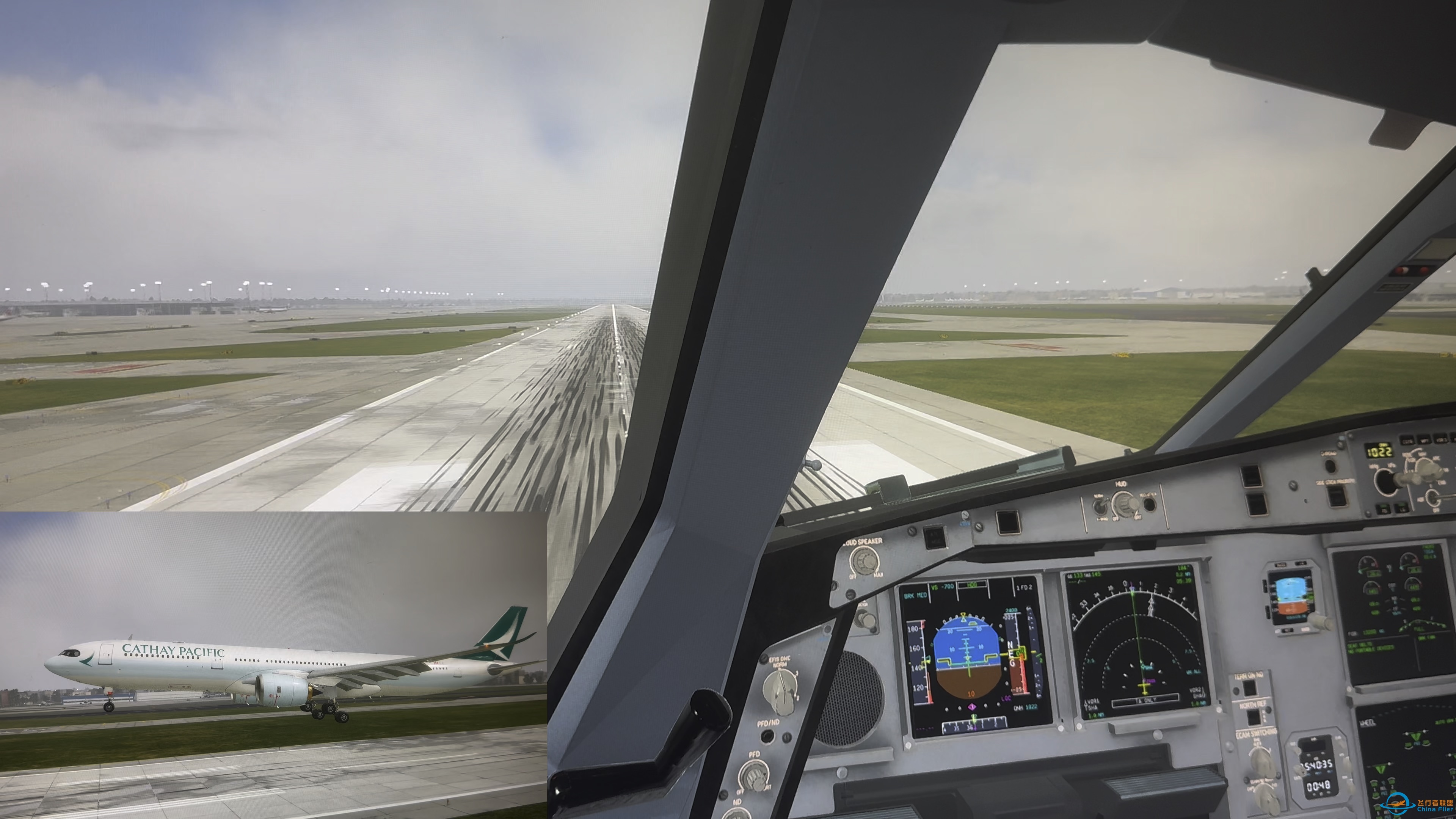 XPLANE12 Cathy pacific空客a330-900 ZSSS虹桥最终进近-9230 