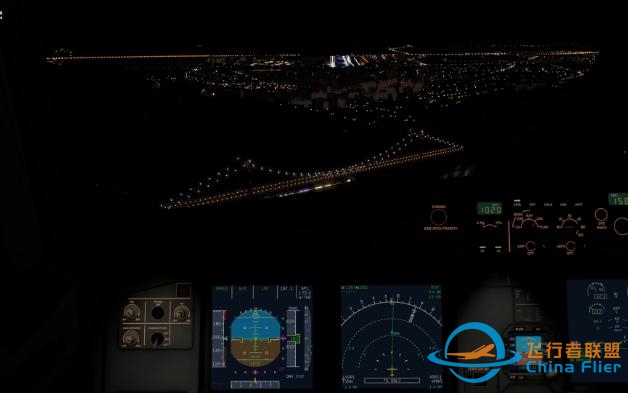 X-Plane11 A321夜降厦门-1649 