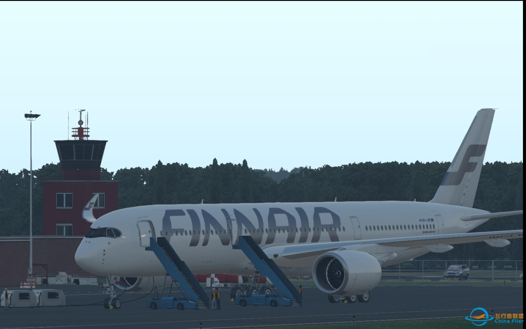 X-plane11 FF A359 全导航系统失灵，单发紧急迫降短跑道-8861 