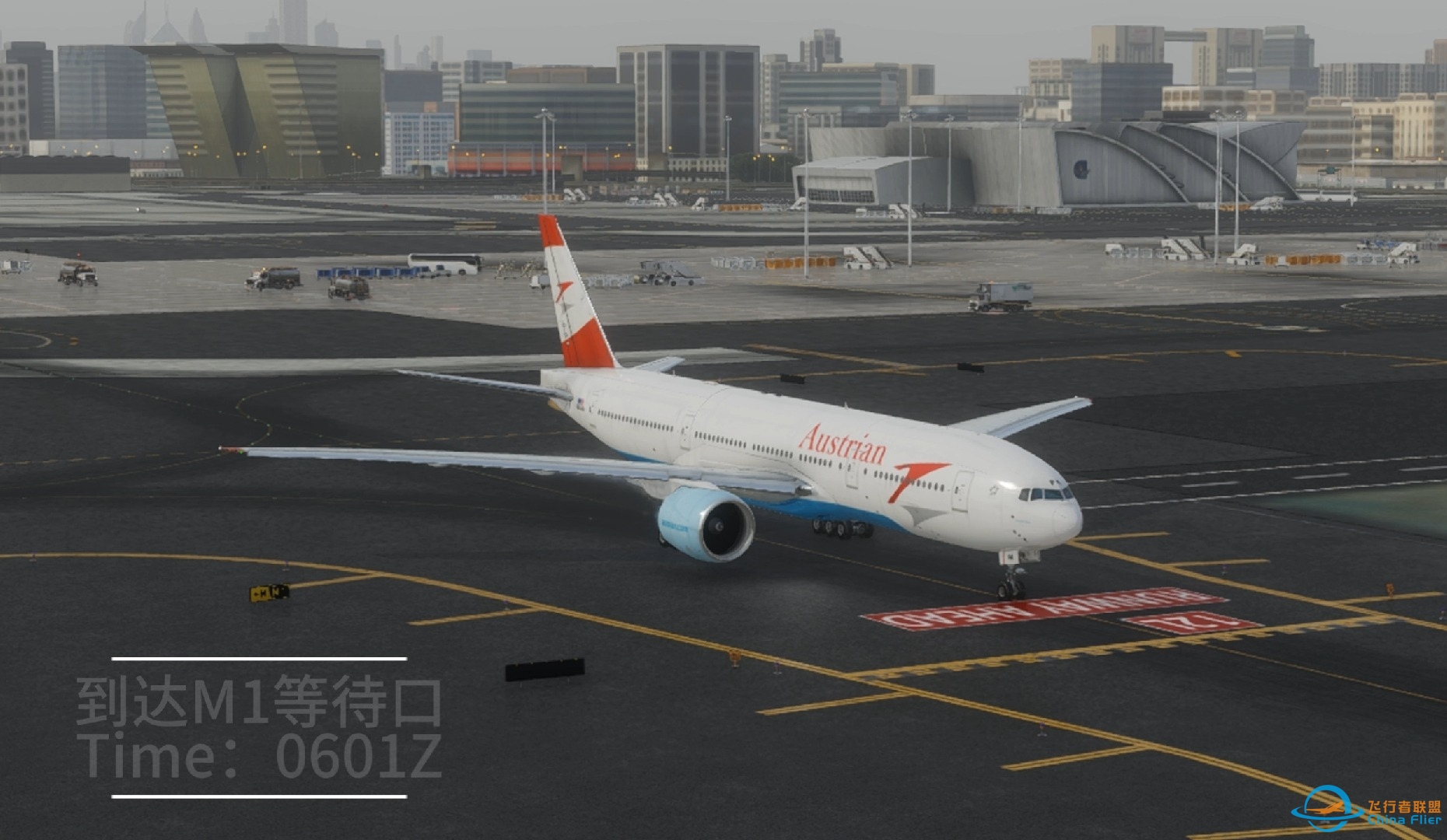 Xplane12 FF777V2 航线飞行之#DXB-VIE-4748 