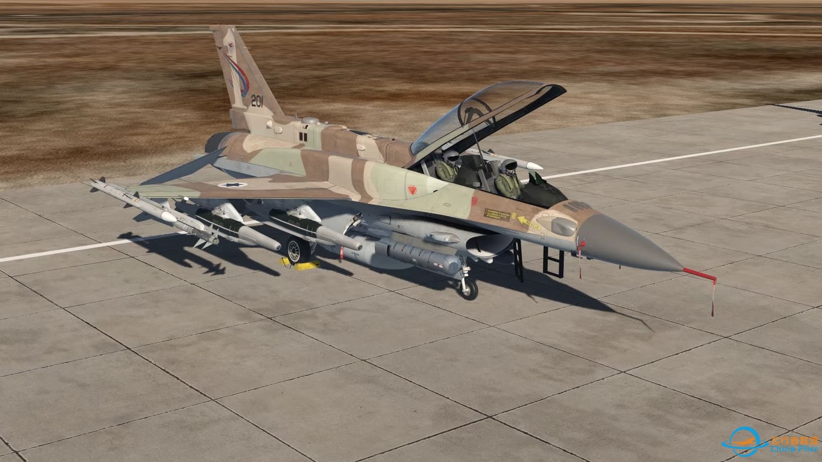 Falcon BMS 以色列空军F-16I战斗机冷启动-9278 