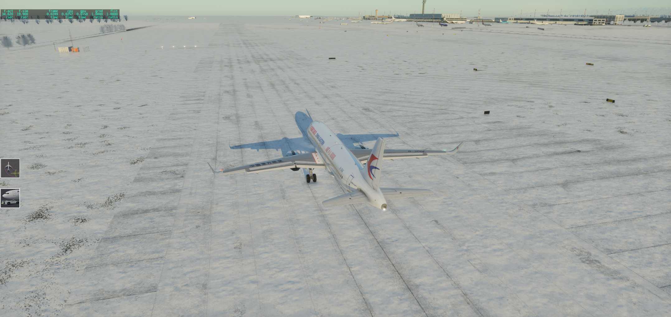 Xplane12气温低时跑道上的积雪怎么去除，看不清跑道-6104 