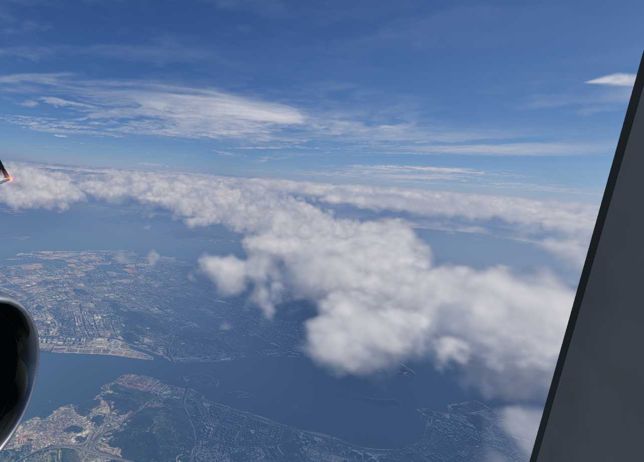 xplane 12 厦门起飞 看风景 中间还遇到局部降雨-4051 