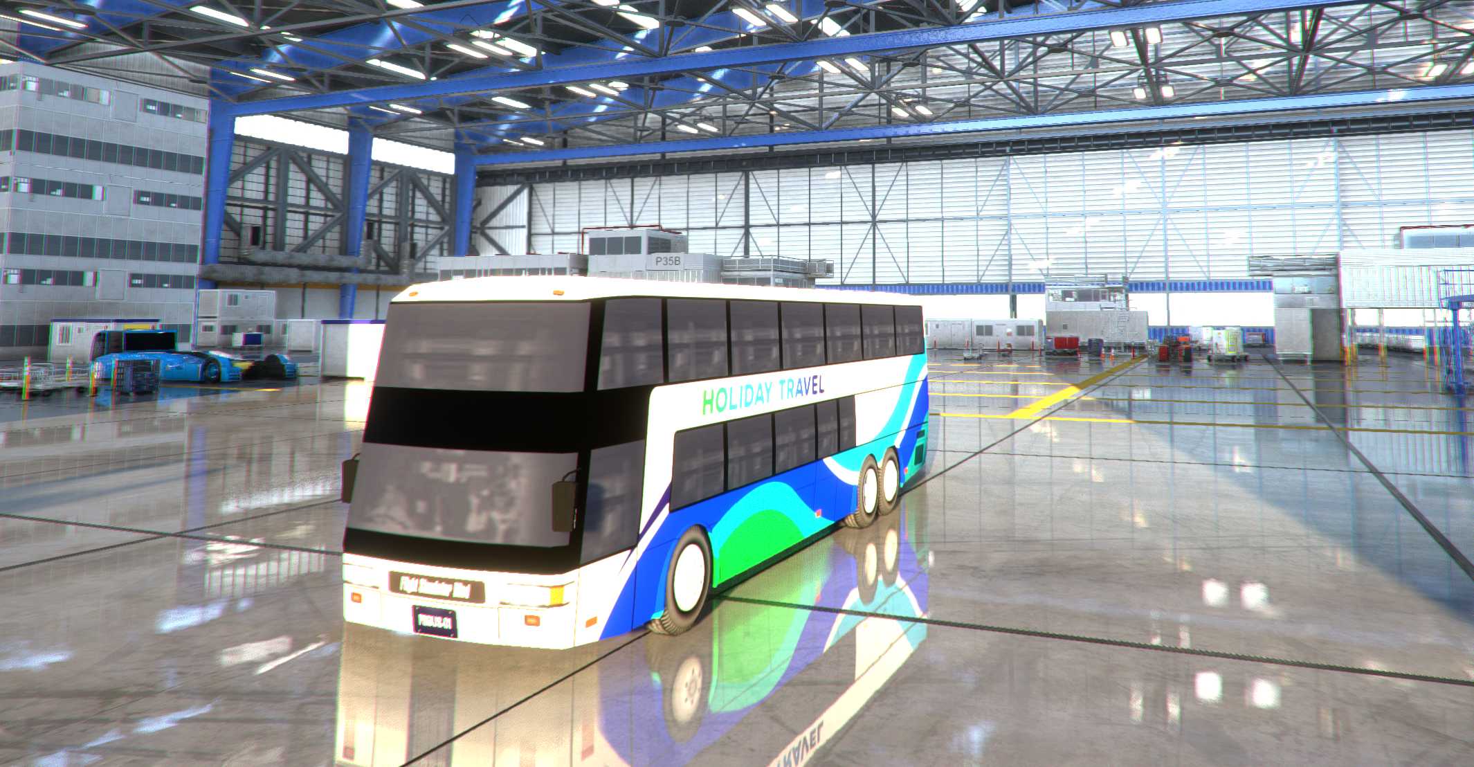 在微软模拟飞行里开大巴-4300 