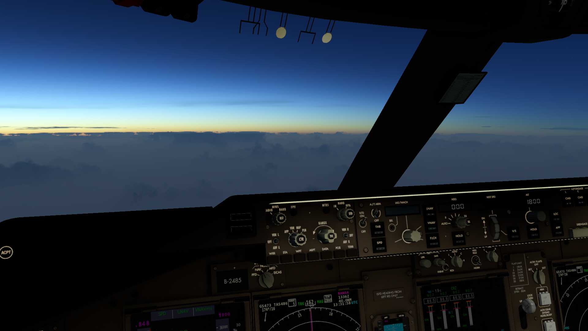 ZBAA-KJFK CCA981 大圆航线极夜-7214 