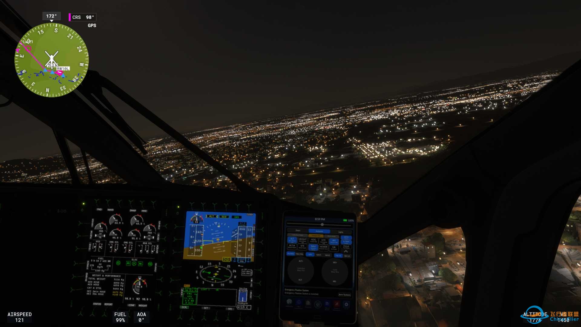 H160都灵忘罗马转场夜间飞行-6095 