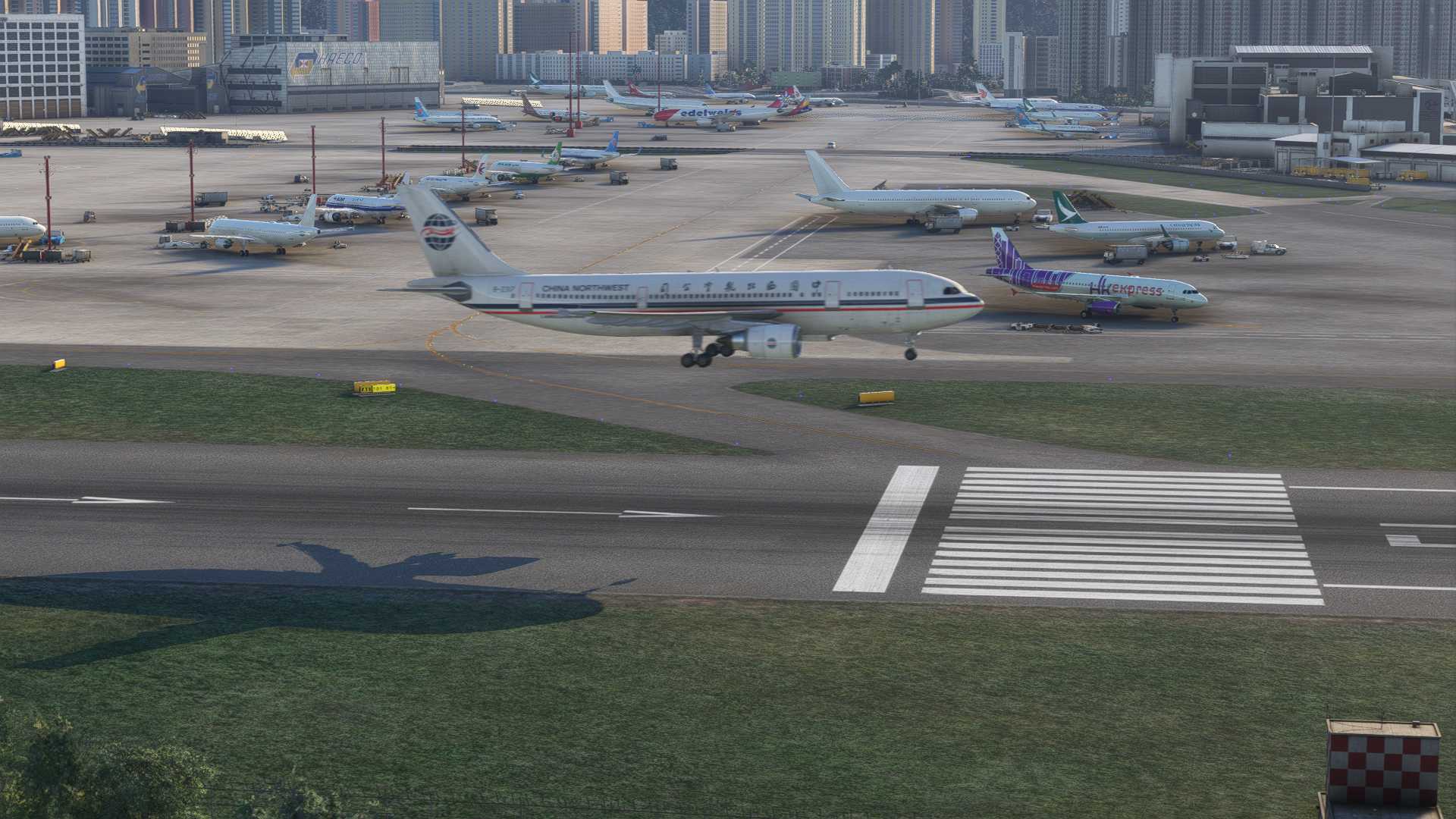 绝版图片：香港启德&amp;中国西北航空&amp;空客A300-600R-6812 