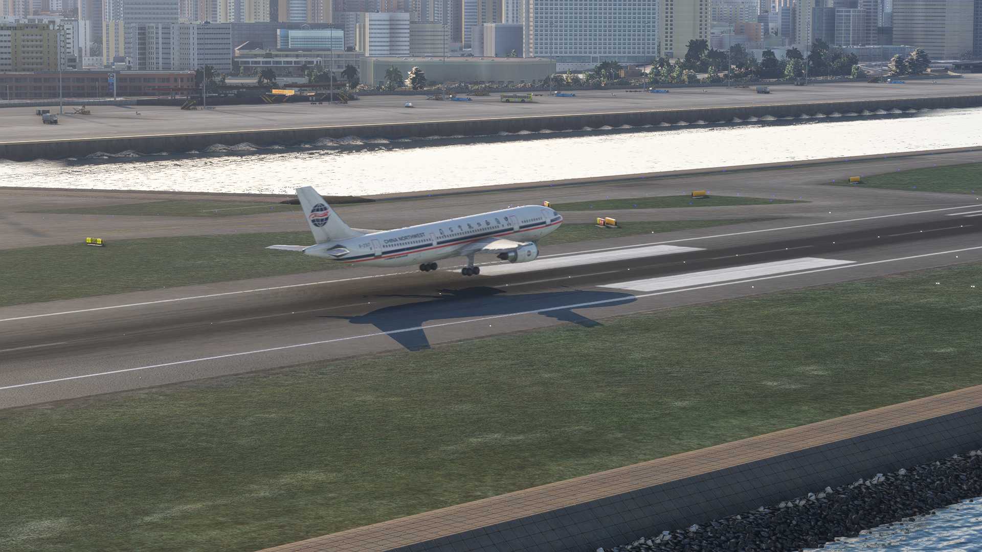 绝版图片：香港启德&amp;中国西北航空&amp;空客A300-600R-8695 