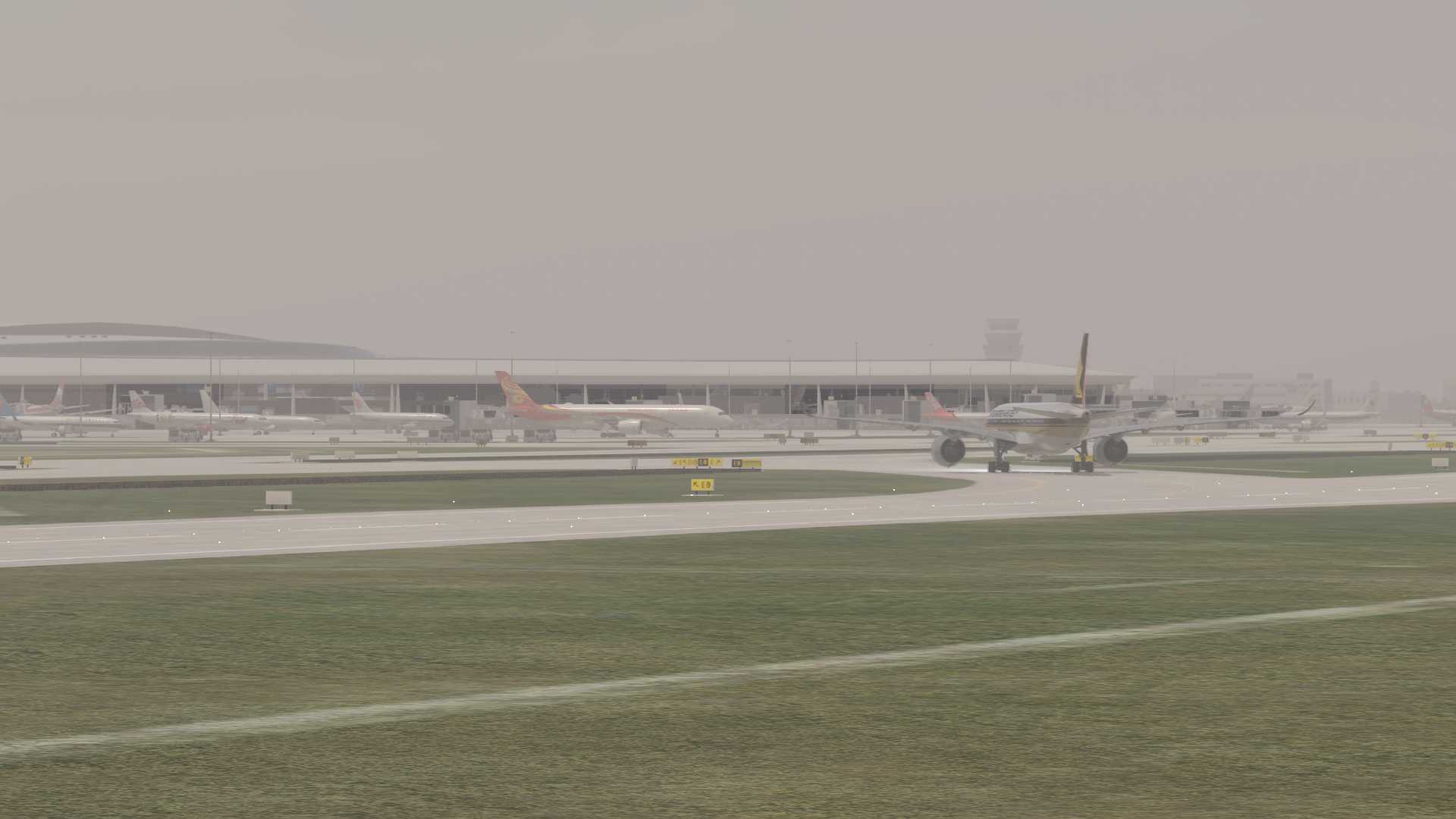 新加坡航空A350-900着陆ZUTF-3713 