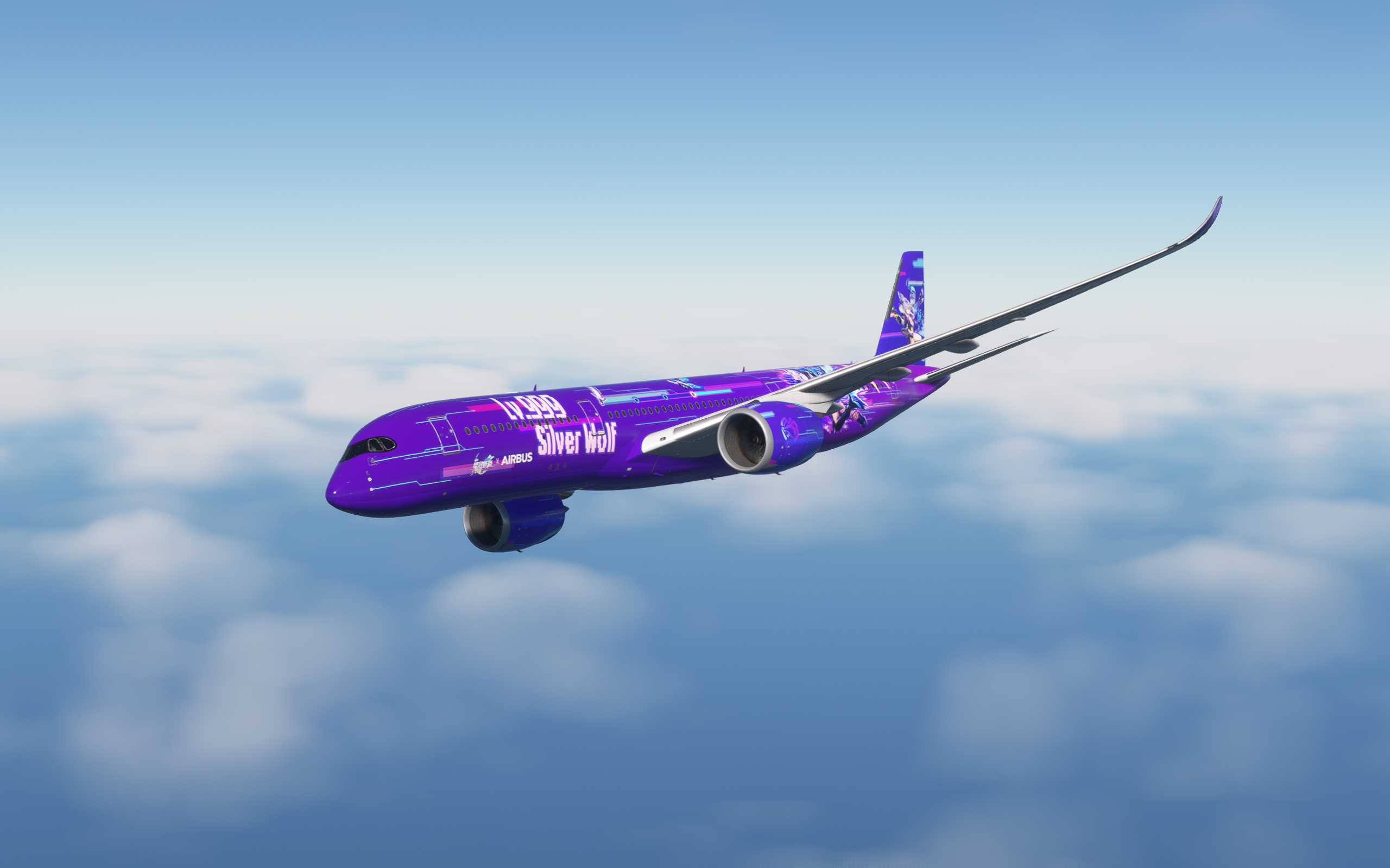 【MFS2020】ZSPD-ZGGG-NZAA A350崩坏：星穹铁道狼尊Lv999涂装试飞-2944 