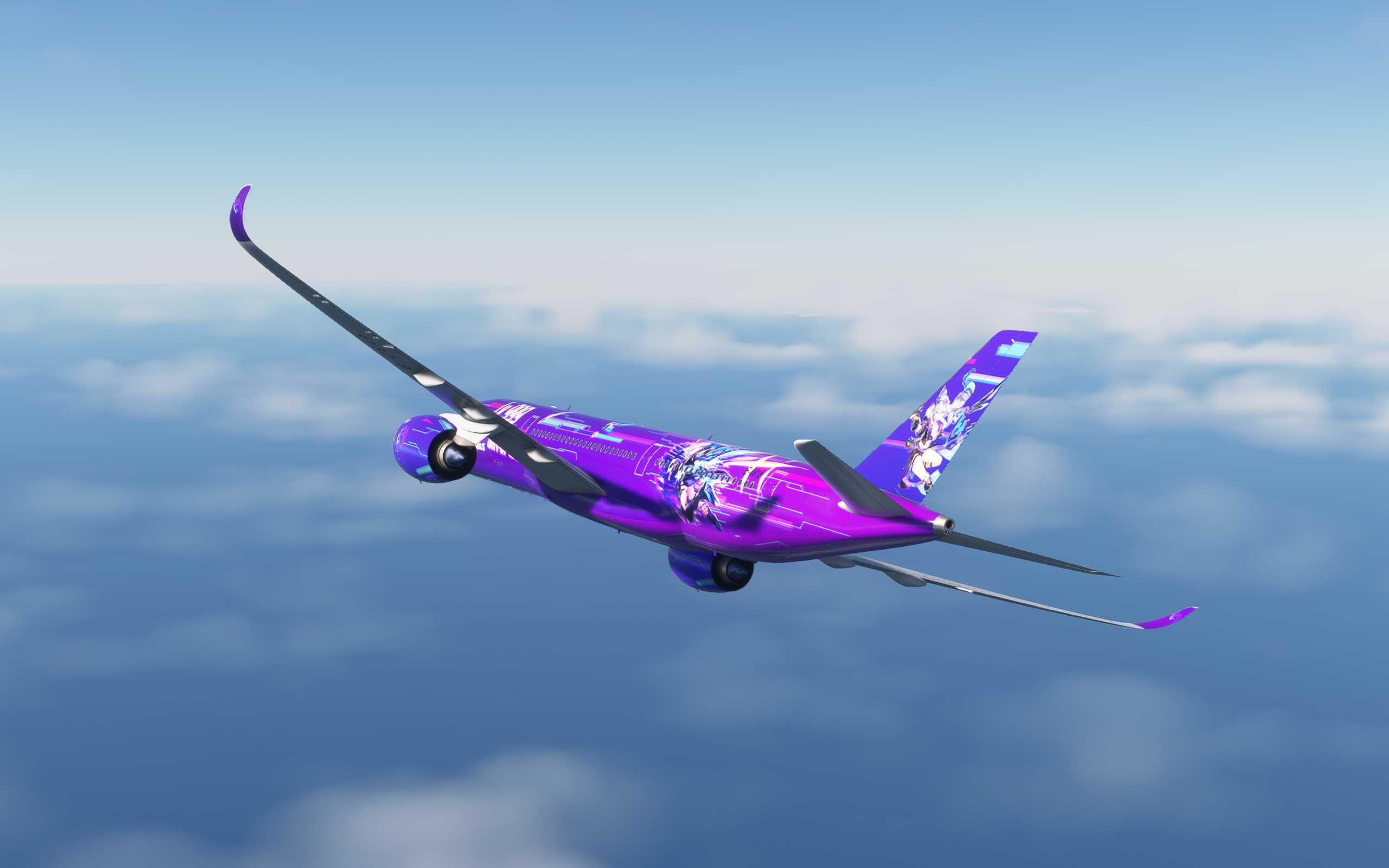 【MFS2020】ZSPD-ZGGG-NZAA A350崩坏：星穹铁道狼尊Lv999涂装试飞-8318 