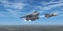 F-14雄猫发射AIM54不死鸟导弹击落靶机