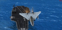 F-14掠过小鹰号航母上空