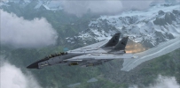 云雾缭绕的蓝色北美冰川地景与水面效果+AS F-14X